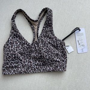Varley Leopard Print Let’s Move Park Sport Bra